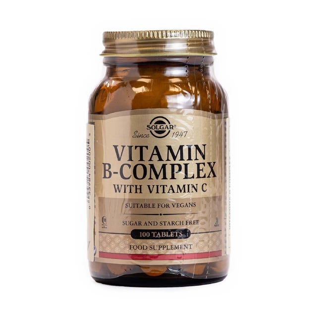 B-Complex + Vitamina C 100 comprimidos Solgar
