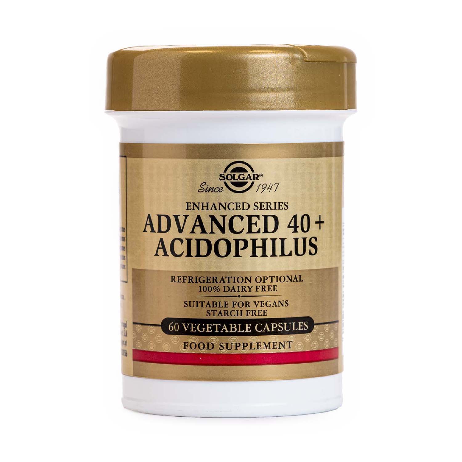 40+ Acidophilus Avanzado 60 cápsulas Solgar