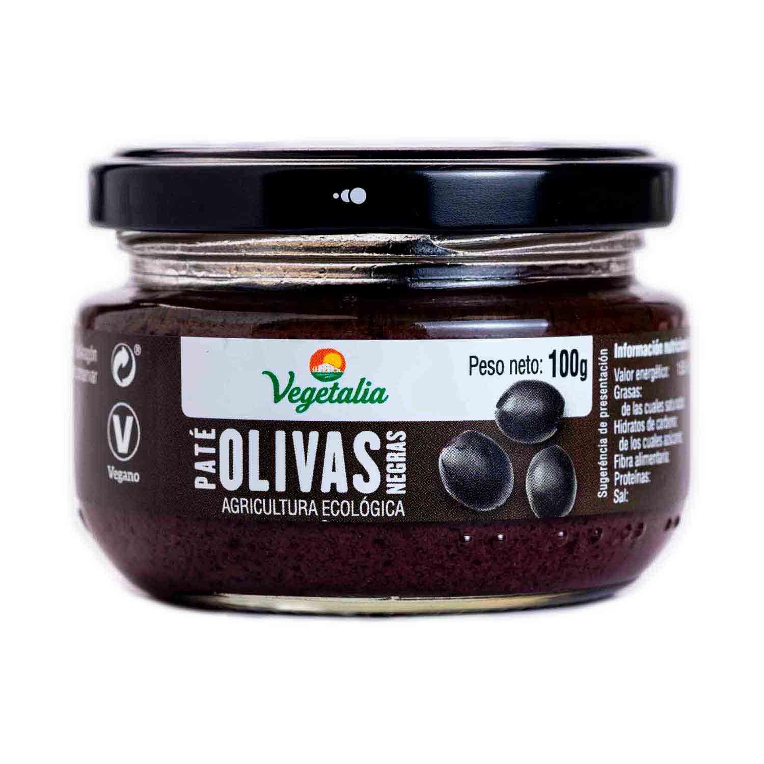 Paté de olivas negras 100g Vegetalia