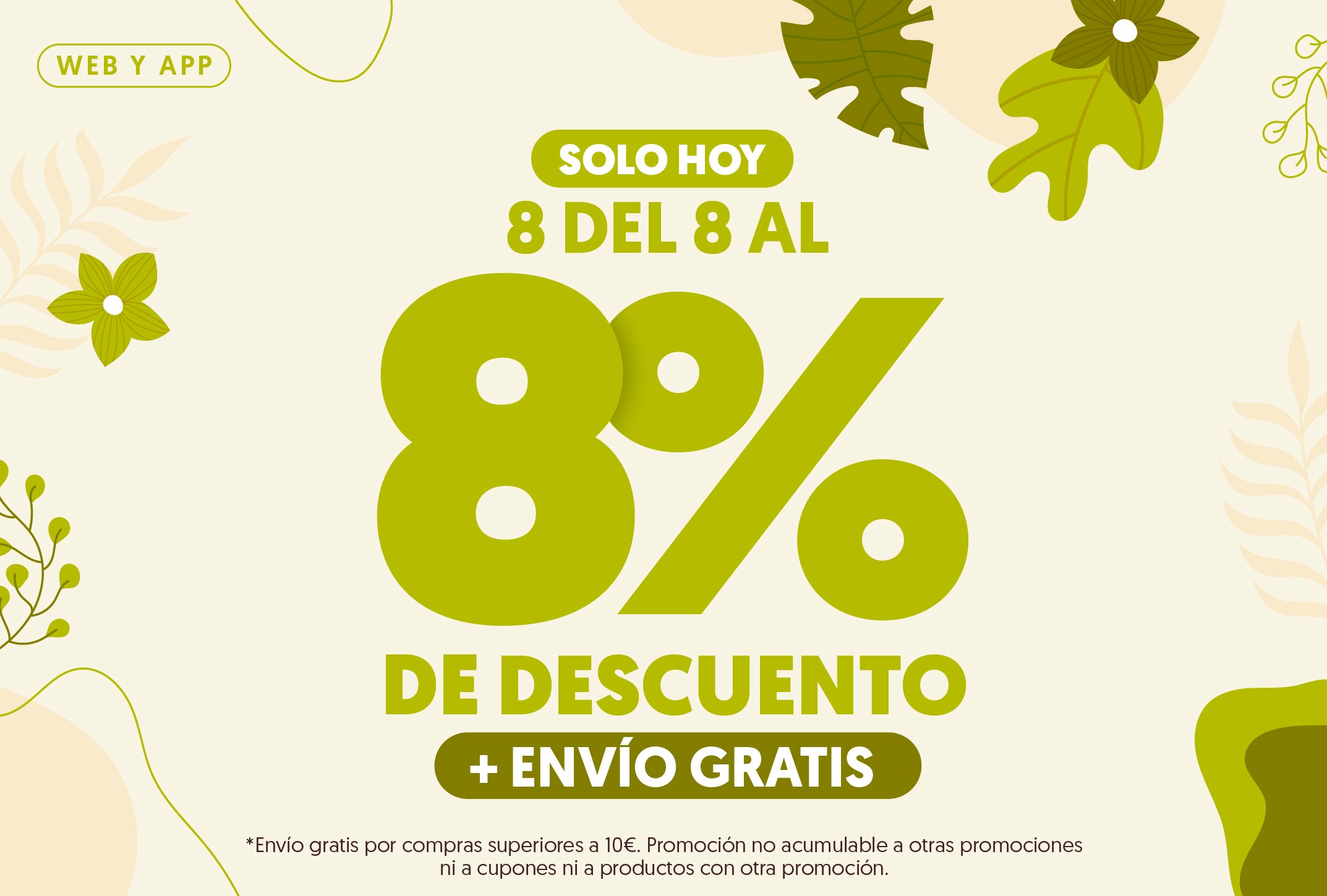 8 del 8 al 8%