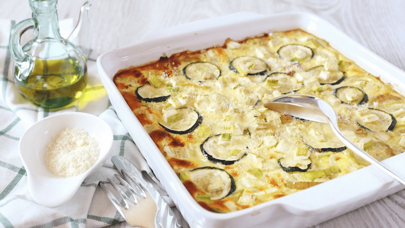 Gratén de verduras y queso tronchón
