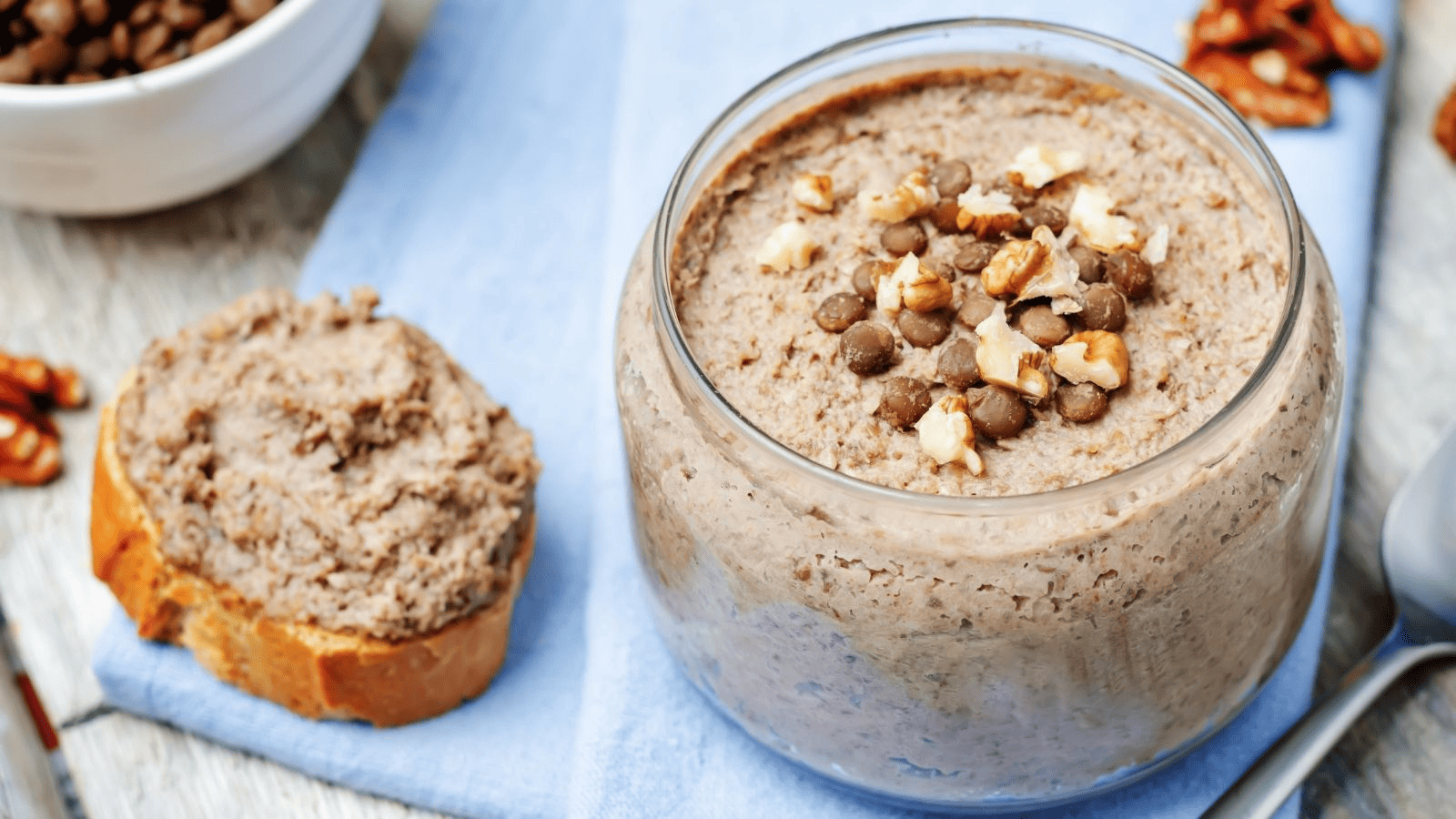 Paté de lentejas y nueces