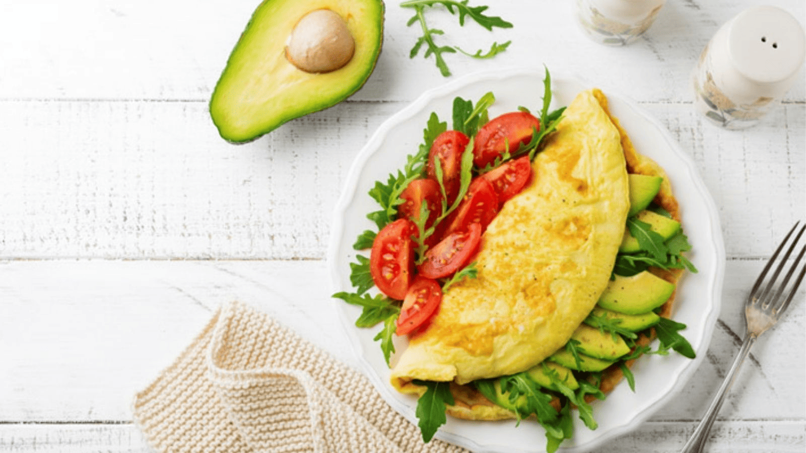 Tortilla de avena con aguacate